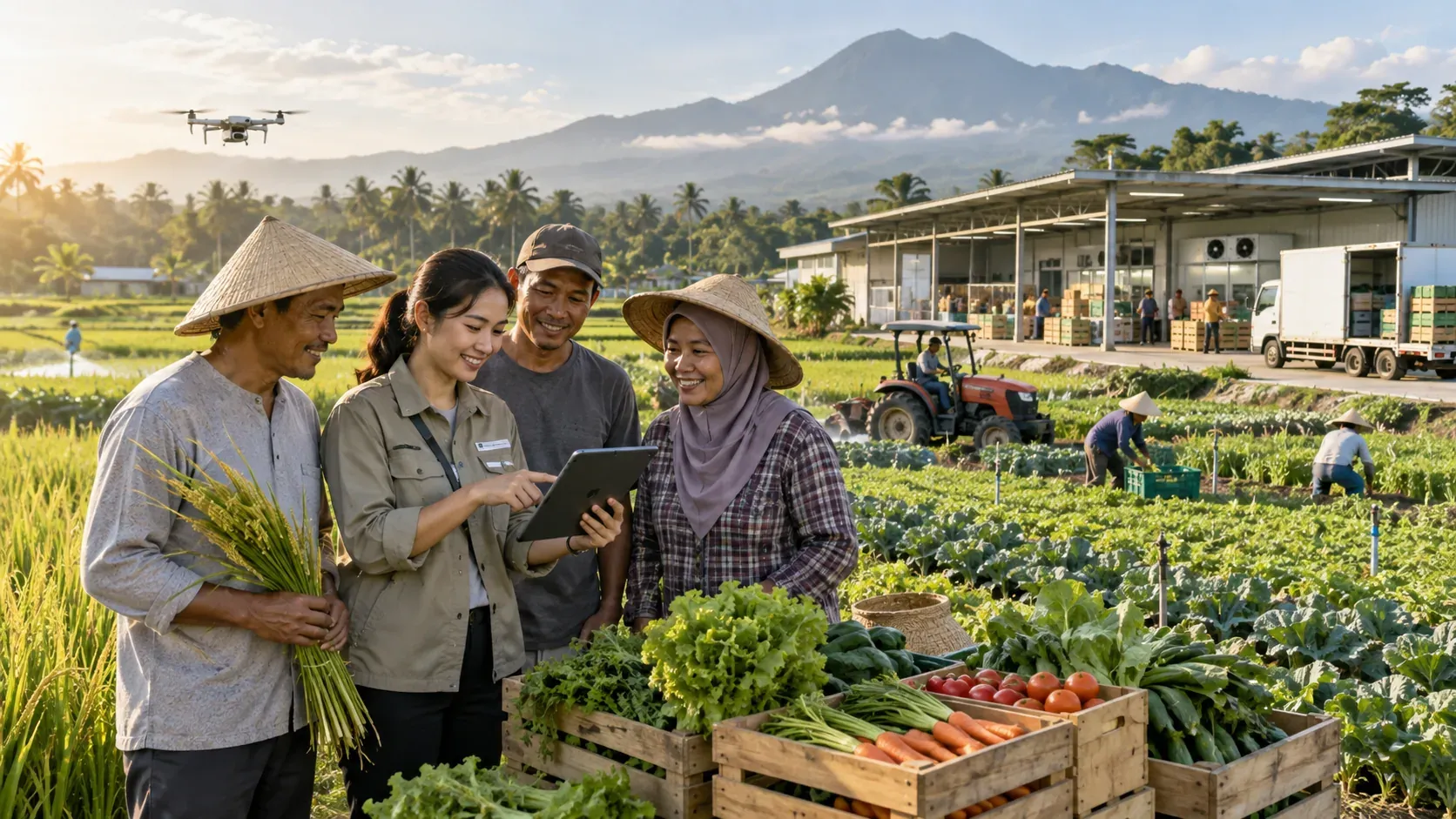 Petani dan penyuluh merencanakan pertanian Indonesia yang modern dan terintegrasi
