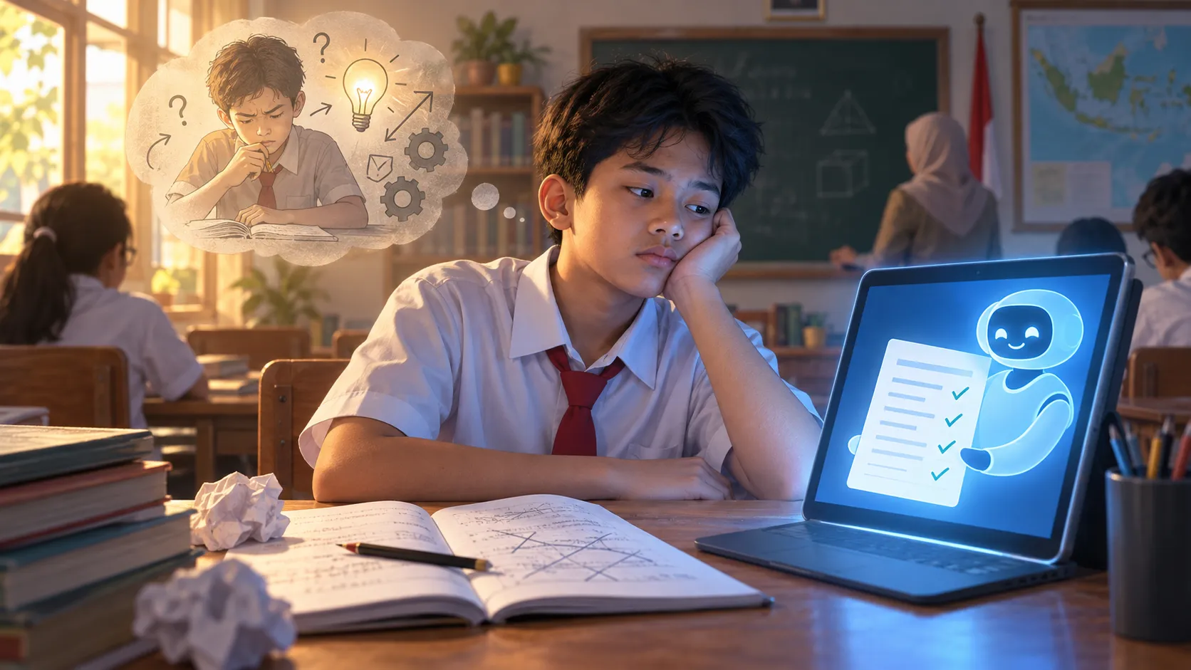 Bahaya AI di sekolah ketika jawaban instan menggantikan proses berpikir